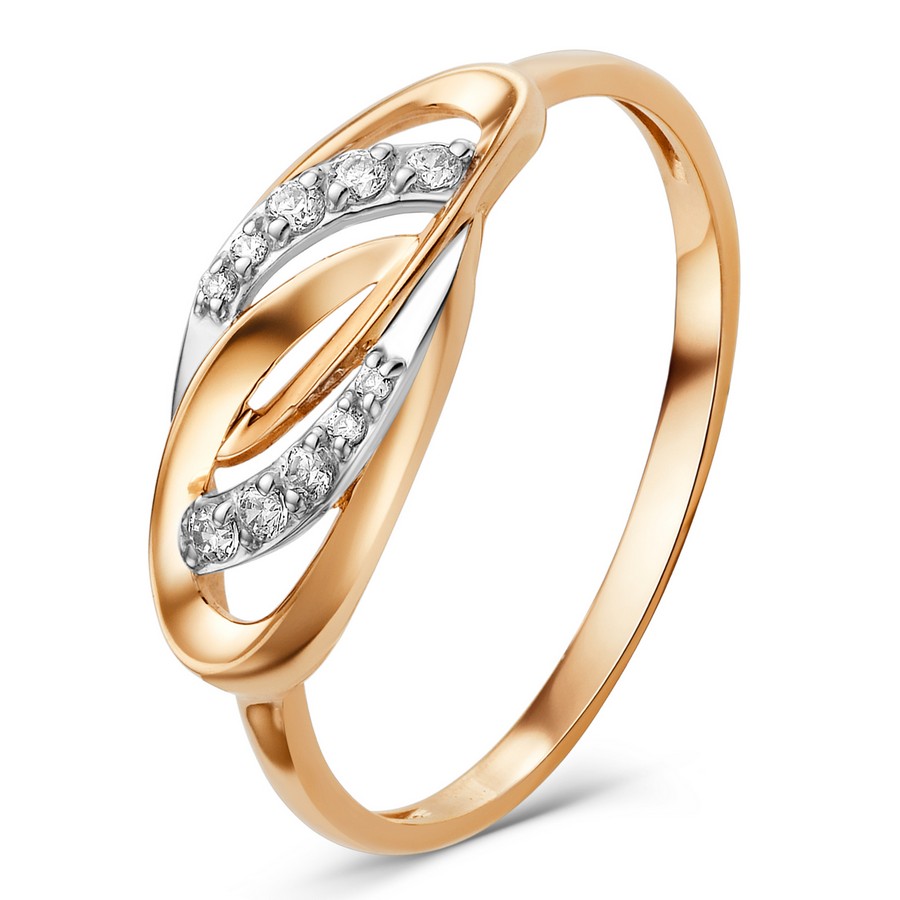 Кольцо, золото, фианит, 011941-1102
